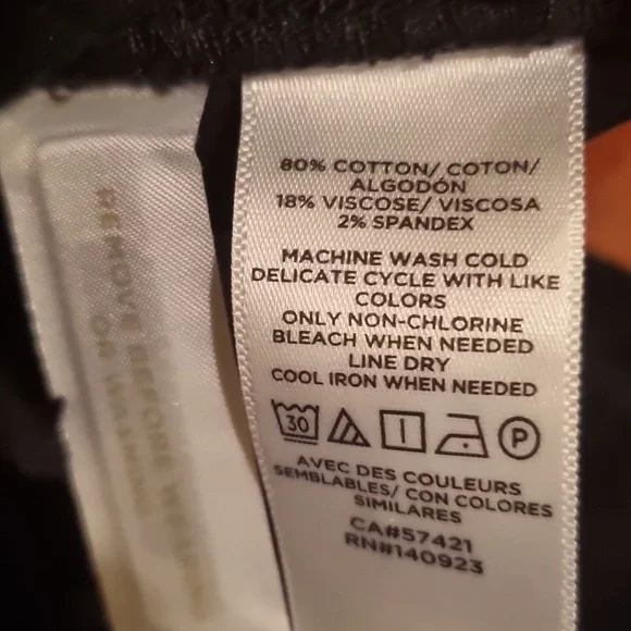 LOFT High Rise Skinny Velvet Pant Black Size 10/30R - Picture 14 of 15